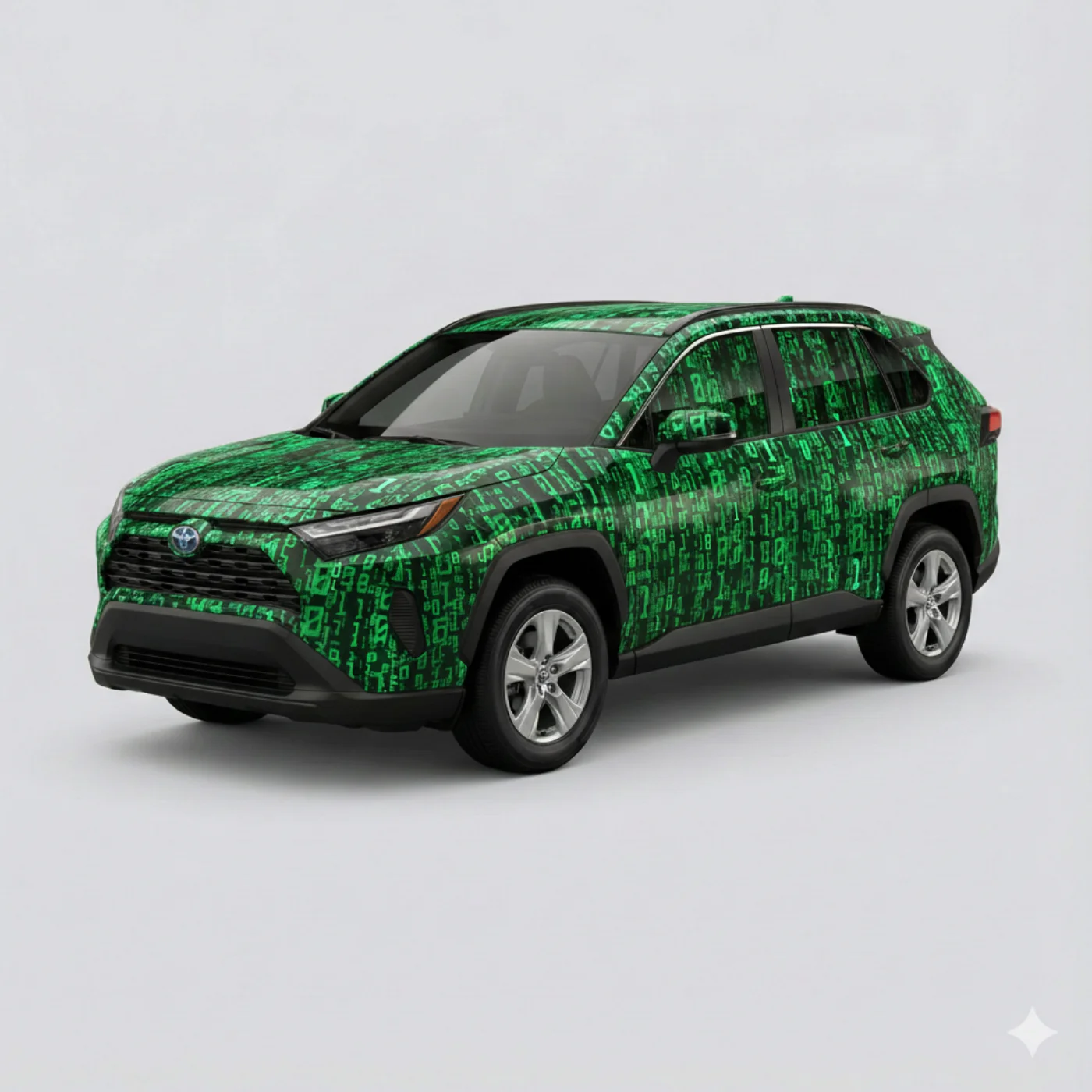 Digital pattern wrap applied to vehicle