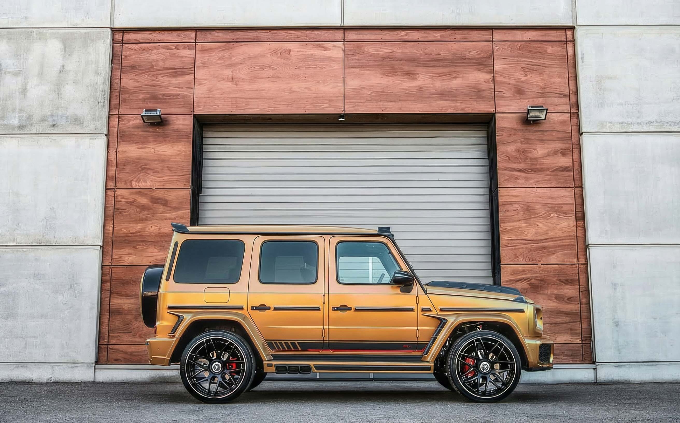 Mercedes G63 wrapped in Avery Gloss Diamond Amber